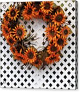 Sunflower Wreath Acrylic Print