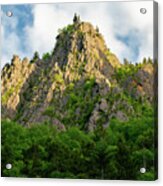Sunlight Plays On A Stone Pinnacle In Dixville Notch, New Hampshire Acrylic Print