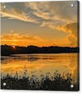 Sunny Lake Park Sunset Acrylic Print