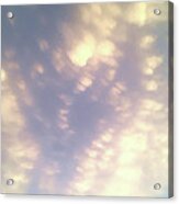 Sunny Mammatus Clouds Abstract Acrylic Print