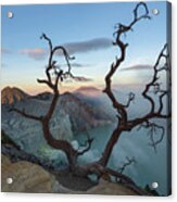 Sunrise At The Crater Of Mt Ijen Acrylic Print