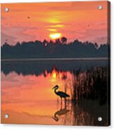 Sunrise Over Lake Smart Acrylic Print