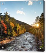 Sunrise Over The East Branch Pemigewasset River Acrylic Print