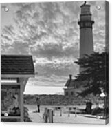 Sunset California Pigeon Point Lighthouse Bw Acrylic Print