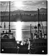 Sunset Fishing Boats Acrylic Print