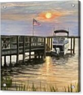 Sunset In Sea Isle Acrylic Print