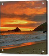 Sunset On Pfeiffer Beach Acrylic Print