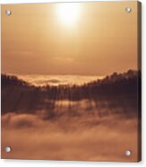 Sunset Over A Sea Of Clouds Acrylic Print