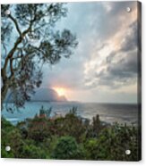 Sunset Over Hanalei Bay From St Regis Acrylic Print