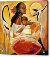 Sunshine Mother And Child Acrylic Print