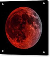 Super Flower Blood Moon Eclipse Acrylic Print