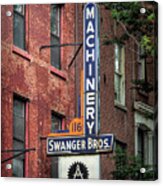 Swanger Brothers Vintage Sign Philadelphia Acrylic Print