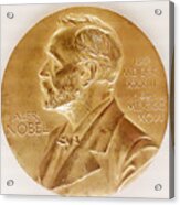 Swedish Nobel Prize Medal For Physics Chemistry Physiology Or Medicine Literature Acrylic Print