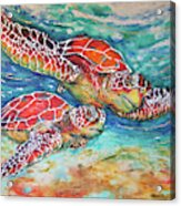 Splendid Sea Turtles Acrylic Print