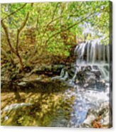 Tanyard Creek Waterfall To The Side Acrylic Print