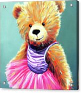 Teddy Bear Ballerina Acrylic Print