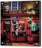 Temple Bar District In Dublin Acrylic Print