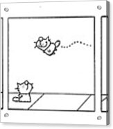 Ten Cats Original Art Daily Strip Sample B Acrylic Print