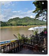 Terrace With Mekong River View Laos Acrylic Print