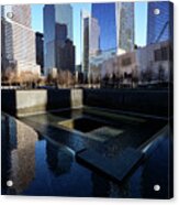 For The Survivors - Ground Zero, 9/11 Memorial. New York City Acrylic Print
