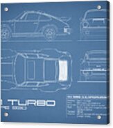 The 911 Turbo Blueprint Acrylic Print