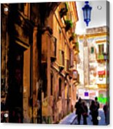 The Alley From Teatro Bellini, Catania, Sicily. Acrylic Print