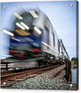 The Amtrak Pacific Surfliner Is On Time Acrylic Print