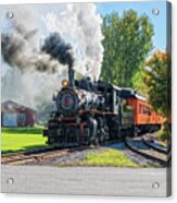 The Arcade And Attica Railroad's Old Vintage Steam Engine Acrylic Print