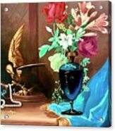 The Blue Flower Vase Acrylic Print