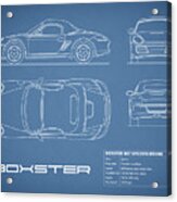 The Boxster Blueprint Acrylic Print