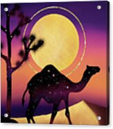 The Camel And The Joshua Tree Acrylic Print