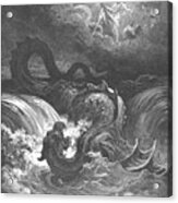 The Destruction Of Leviathan By Gustave Dore V1 Acrylic Print