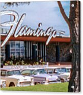 The Flamingo Casino Main Entrance 1950's Acrylic Print