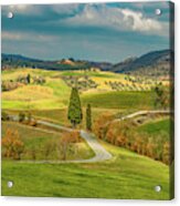 The Hills Are Alive In Tuscany Acrylic Print