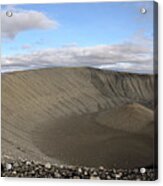 The Hverfell Or Hverfjall Crater Acrylic Print