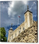 The Iconic White Tower Of The Tower Of London. Built By William The Conqueror In The 11th Century Acrylic Print