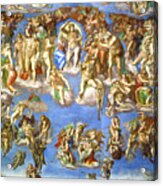 The Last Judgment, Sistine Chapel, 1536-1541 Acrylic Print