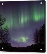The Northern Lights Curtains, Aurora Borealis Acrylic Print