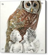 The Owl-guardian Or Predator Acrylic Print