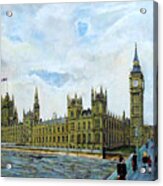 The Palace Of Westminster And Westminster Bridge London Acrylic Print