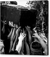 Hands Of A Prayer - Cremation Ceremony, Bali, Indonesia Acrylic Print