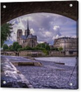 The Photographer In Notre Dame Acrylic Print