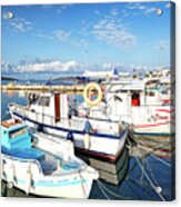 The Port Of Marmari In Evia Island, Greece Acrylic Print