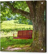 The Red Swing At Cartecay Painting Acrylic Print