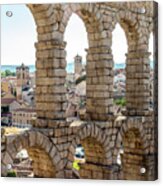 The Roman Aqueduct In Segovia Acrylic Print