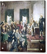 The Signing Of The Constitution Of The United States In 1787 Acrylic Print