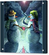 The Snowmen Take Heart Acrylic Print