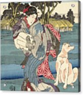 The Toi Tama River In Settsu Province Acrylic Print
