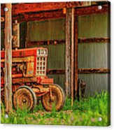 The Red Tractor Acrylic Print