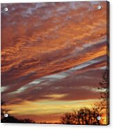 Those Sunset Clouds In Texas Winter Acrylic Print